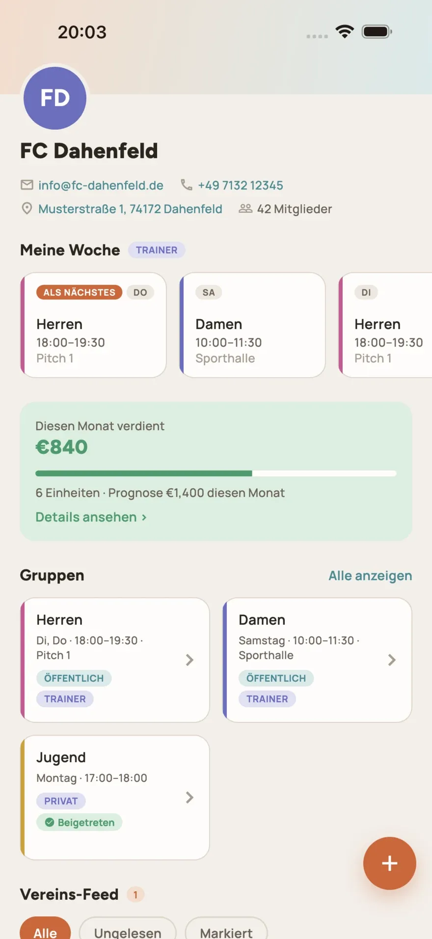 Die Wocheneinheiten einer Trainerin in e.Vernetzt
